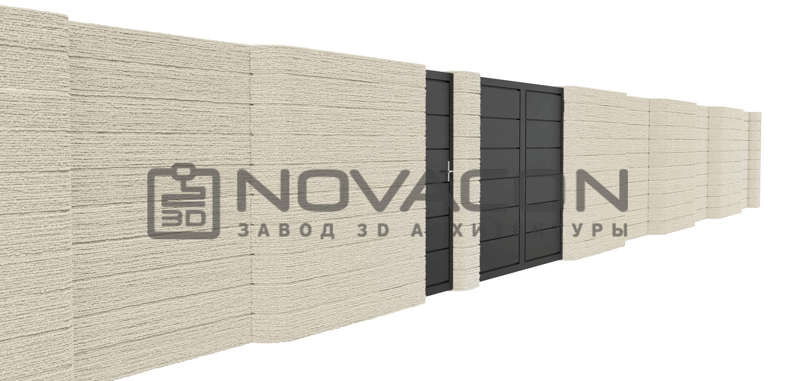 забор секции бетон